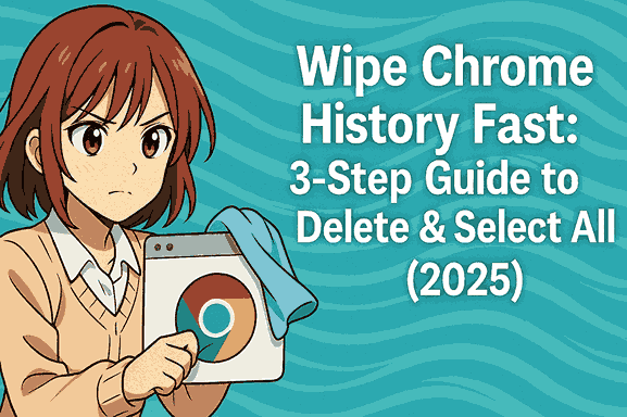 Wipe Chrome History Fast: 3-Step Guide to Delete & Select All (2025) 5 Wipe Chrome History Fast 3-Step Guide to Delete & Select All (2025)